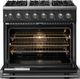 Viking® 5 Series 36" Antique Bronze Pro Style Dual Fuel (LP) Range with Polished Chrome Trim-1