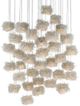 Currey & Company Birds Nest Multi-Drop Painted Silver Pendant Lighting-0