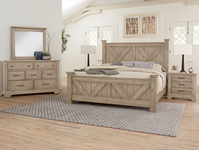 Artisan & Post by Vaughan-Bassett Cool Rustic Clear Maple Queen Panel Bed-2