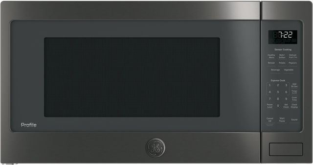 GE Profile™ 2.2 Cu. Ft. Black Stainless Steel Countertop Sensor Microwave-0