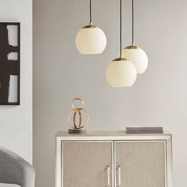 Olliix by Martha Stewart Leroy White/Black Pendant-3