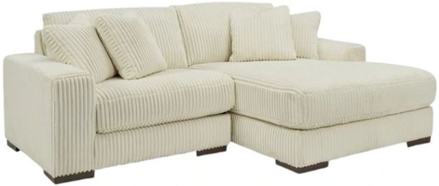 Signature Design by Ashley® Lindyn 2-Piece Ivory Right Arm Facing Sectional and Chaise