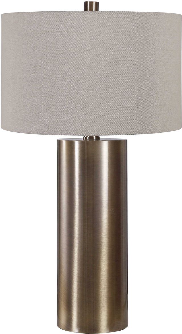 Uttermost® Taria Antiqued Brushed Brass Table Lamp-3