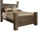Signature Design by Ashley® Juararo 4-Piece Dark Brown King Poster Bed Set-1