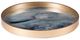 A & B Home Livonia 2-Piece Gold/Smoky Blue Tray Set-1
