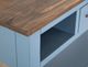 International Furniture Direct Alban Brown Sofa Table with Blue Base-3