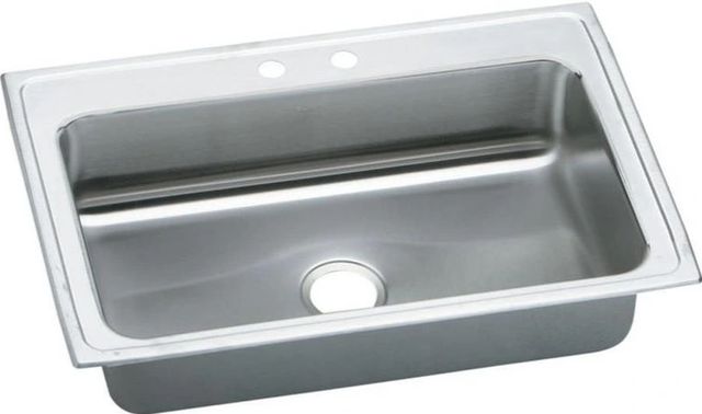 Elkay Celebrity® Brushed Satin 33" x 22" x 7-1/4" 2-Hole Single Bowl Drop-In Sink-0