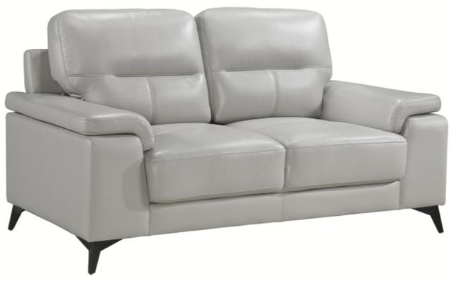 Homelegance® Mischa Silver Gray Loveseat-0