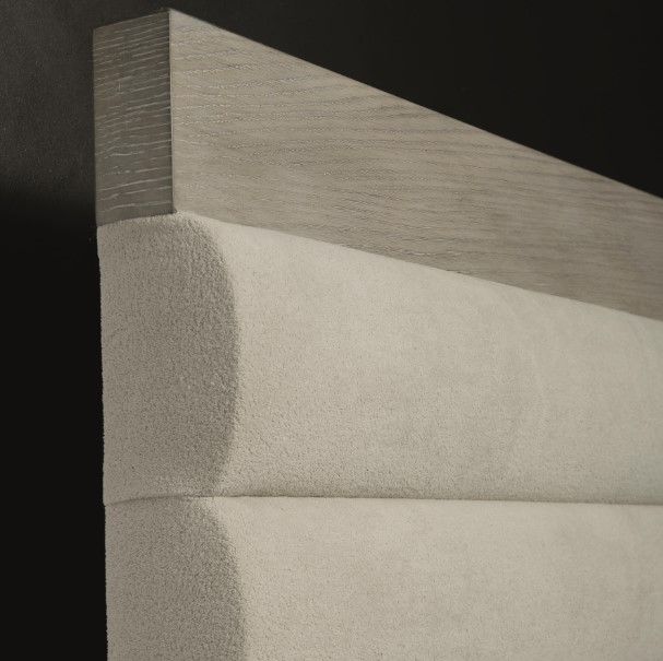 Bernhardt Linea Cerused Greige/Gray Upholstered King Panel Bed-3