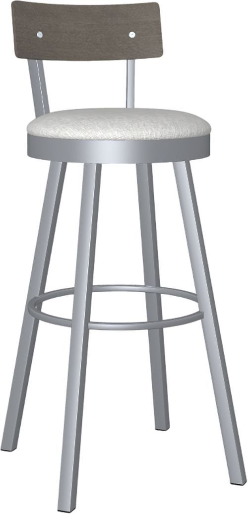 Amisco Customizable Lauren Upholstered Spectator Swivel Stool-0