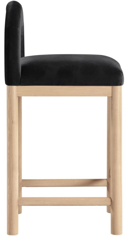 Meridian Furniture Conrad Black/Natural Upholstered Counter Stool-3