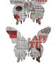 A & B Home 2-Piece Black/Gray/Red Butterfly Wall Hooks Set-0