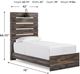 Signature Design by Ashley® Drystan Brown Youth Twin Panel Bed-4