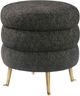 TOV Furniture Ladder Black Tweed Ottoman-2