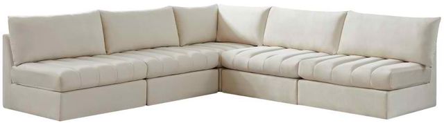 Meridian Furniture Jacob 5-Piece Cream 107" Modular Sectional-0
