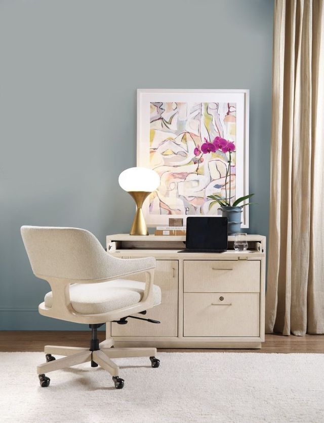 Hooker® Furniture Marlowe Polished Limestone Workstation-2
