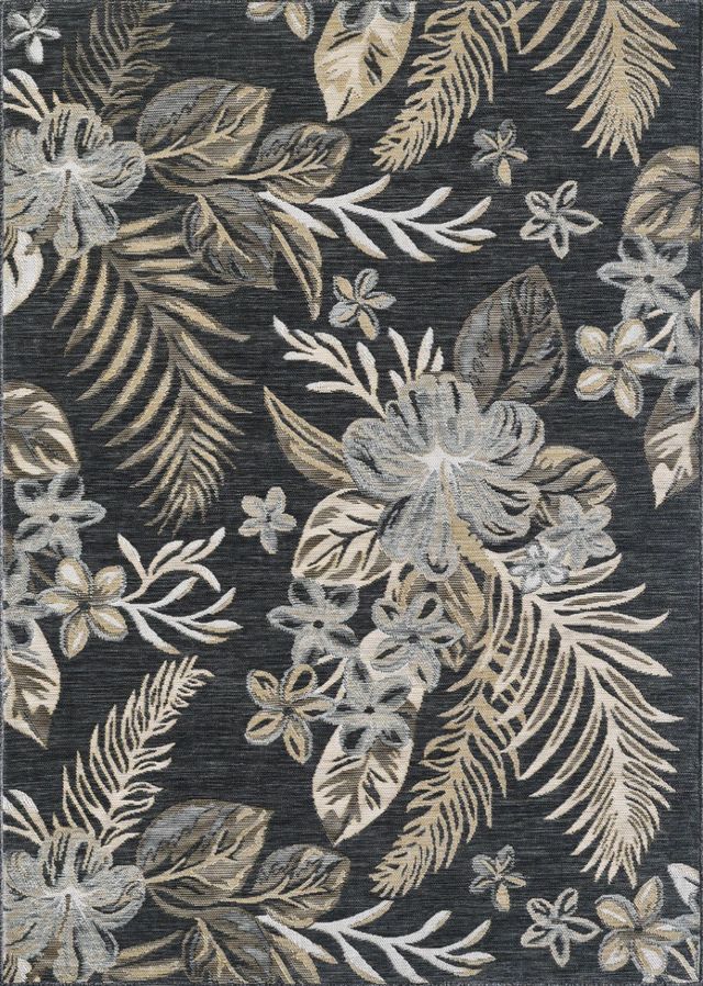KAS Rugs Dahlia Brown/Ivory 5'x7' Area Rug-1