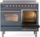 Ilve® Nostalgie II Series 40" Blue Grey Pro Style Induction Range-3