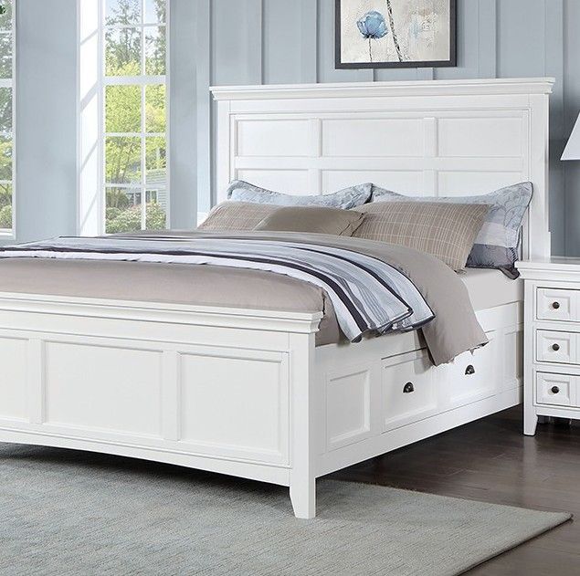 Furniture of America® Castile 4-Piece White Twin Bedroom Set-1