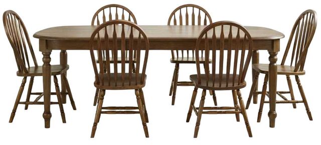 Liberty Furniture Carolina Crossing 7-Piece Antique Honey Dining Table Set-0