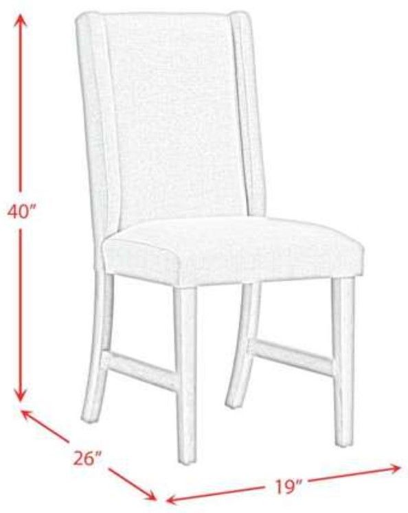 Elements International Eleanor White Dining Chair-2
