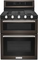 KitchenAid® 30" Black Stainless Steel Pro Style Gas Range-0