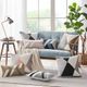 Olliix by INK+IVY Aero Blush 20" x 20" Embroidered Abstract Square Pillow-4