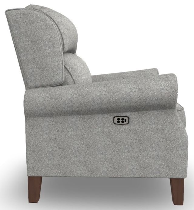Best® Home Furnishings Customizable Joanna Power High Leg Recliner with Power Tilt Headrest and Dark Walnut Legs-2
