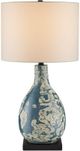 Currey & Company Ostracon Ivory/Vintage Blue Table Lamp-0