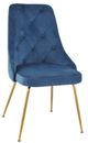Mazin Furniture Plumeria Blue/Gold Dining Side Chair -0