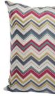A & B Home Jacquard Blue/Gold/Gray/Red/White Throw Pillow-1