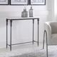 Uttermost® Bourges White Marble Top Console Table with Satin Black Base-1
