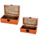 A & B Home 2-Piece Orange Box Set-1