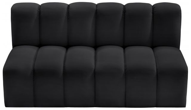 Meridian Furniture Arc 2-Piece Black Vegan Leather Sectional-1