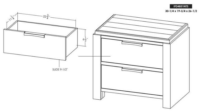 International Furniture Direct Raramuri Black Nightstand-3