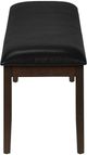 Monarch Specialties Inc. Black/Espresso 48" Dining Bench-3