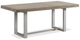 Riverside Furniture Intrigue Hazelwood Rectangular Dining Table with Stainless Steel Base-0