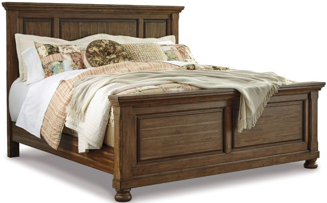 Signature Design by Ashley® Flynnter 5-Piece Medium Brown King Panel Bed Set-1