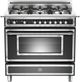 Bertazzoni Heritage Series 36" Matte Black Free Standing Gas Ranges-0