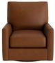 Bassett® Furniture Customizable Benchmade Premier Leather Track Arm Swivel Chair-1