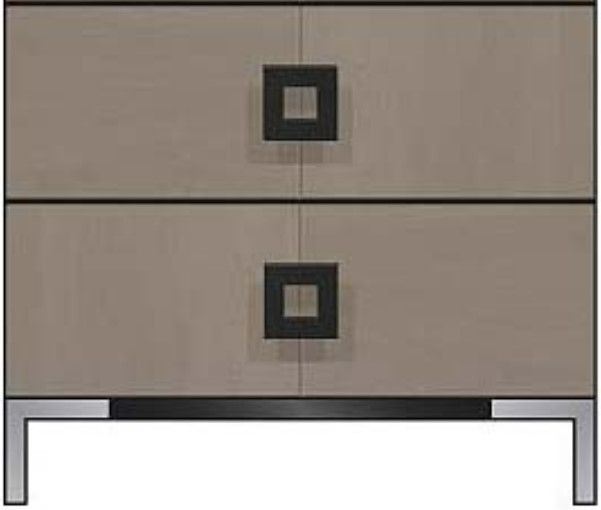 Country View Woodworking Customizable American Modern Brown Maple 28'' 5-Drawer Metal Legs Chest-1