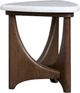 Magnussen Home® Arwen White End Table with Brown Base-0