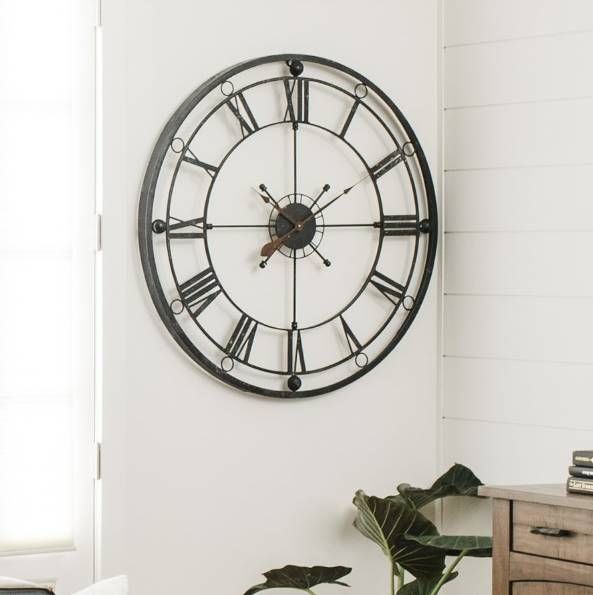YHD Black Tower Wall Clock-1