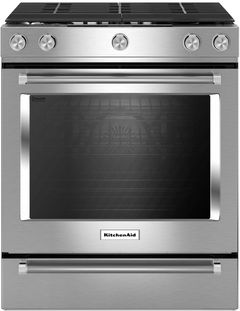 KitchenAid® 30" Stainless Steel Slide In Gas Range