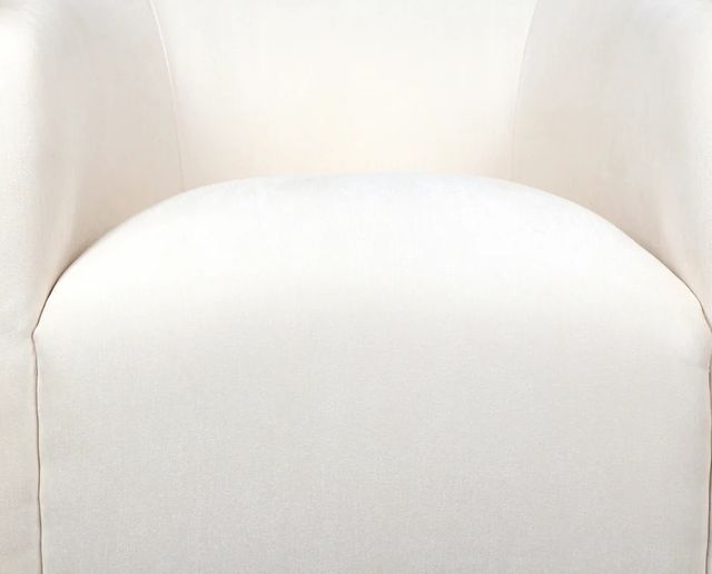 Harp & Finial® Colsum Cream Distressed Velvet Swivel Chair-1
