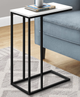 Monarch Specialties Inc. White 25"H Accent Table with Black Metal Base-2