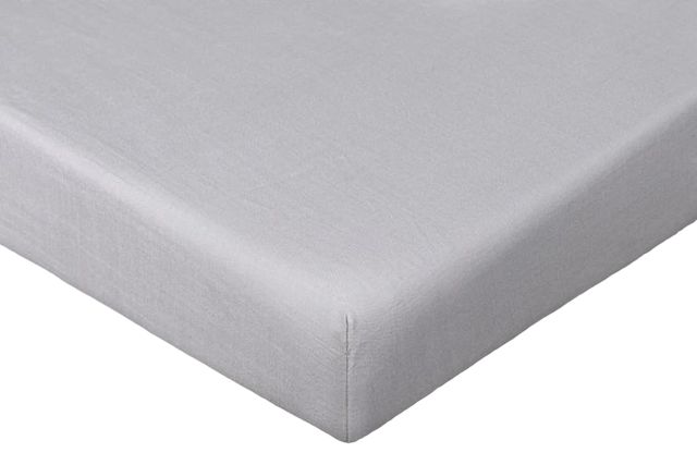 BEDGEAR® Hyper-Linen Performance® Light Gray Fitted Crib Sheet-1