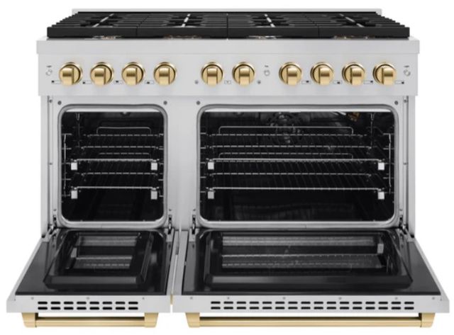 ZLINE Autograph Edition 48" Stainless Steel Pro Style Gas Range with 8 Burner Cooktop-1