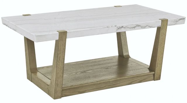 Steve Silver Co. Perth 3-Piece White Top Occasional Table Set with Sand Base-2
