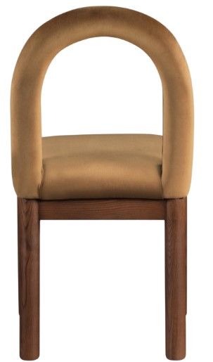 Meridian Furniture Conrad Brown Saddle/Walnut Upholstered Dining Side Chair-4